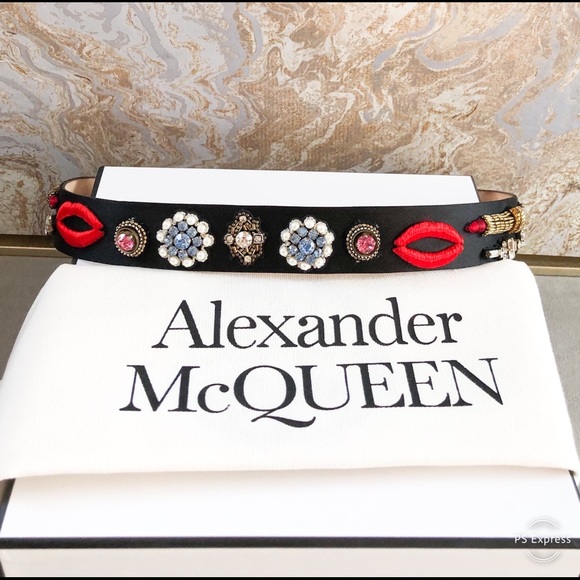 Alexander McQueen Black Embellished WaistBelt - Picture 5 of 11